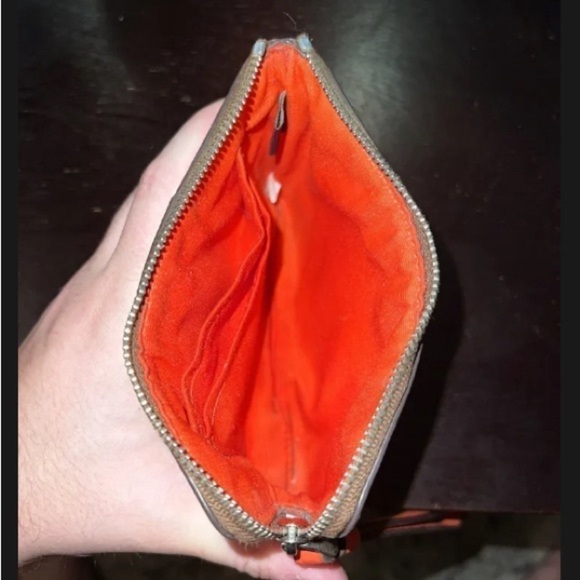 Coach Wristlet Tan & Coral Like New - Picture 3 of 3
